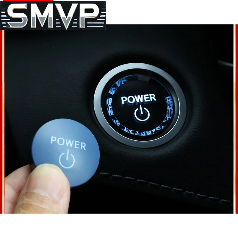 

Fit For Car Styling One-button start Switch Button Sequins Engine Replace Cover Toyota Highlander XU70 Refit 2020-2022 Accessori