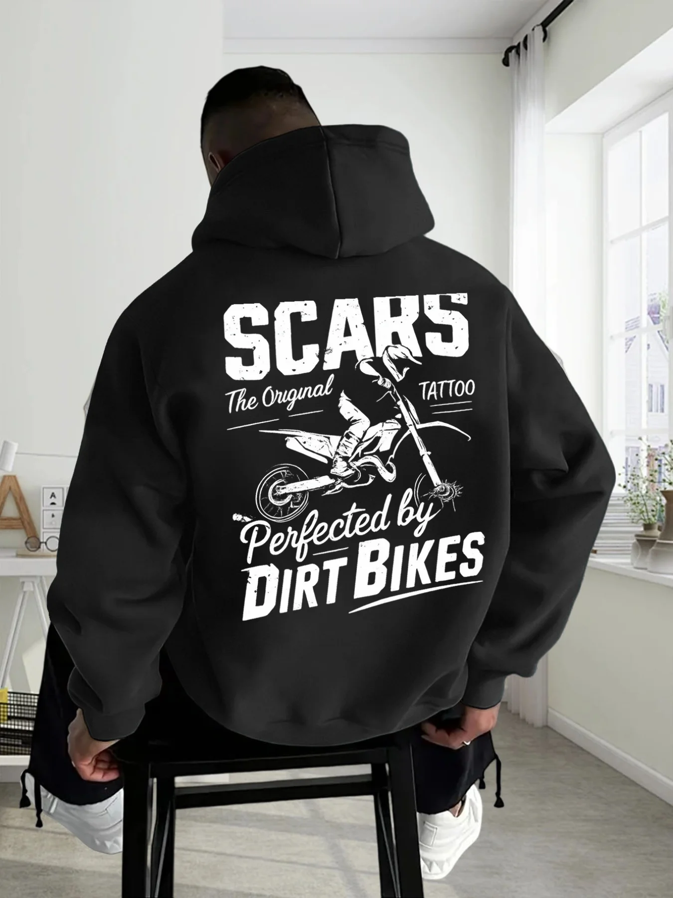 Men's casual printed hoodie - Casual and relaxed regular fit, men's sports hooded sweatshirt, affordable hoodie sweatshirt