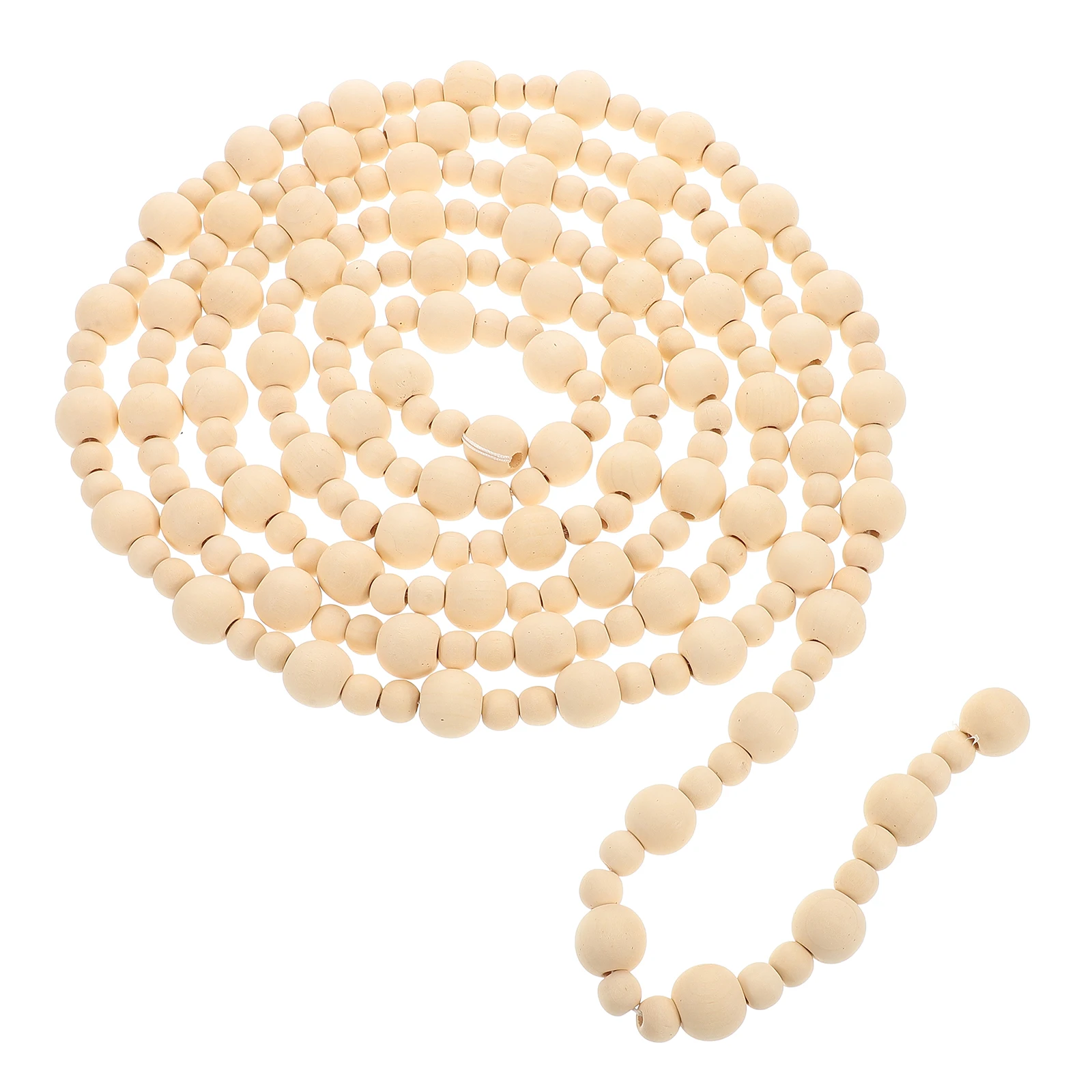 

Christmas Wood Bead Pendant Rustic Hand-Polished Wooden Bead Hanging Ornament for Tree Fireplace Wall Xmas Home Decor