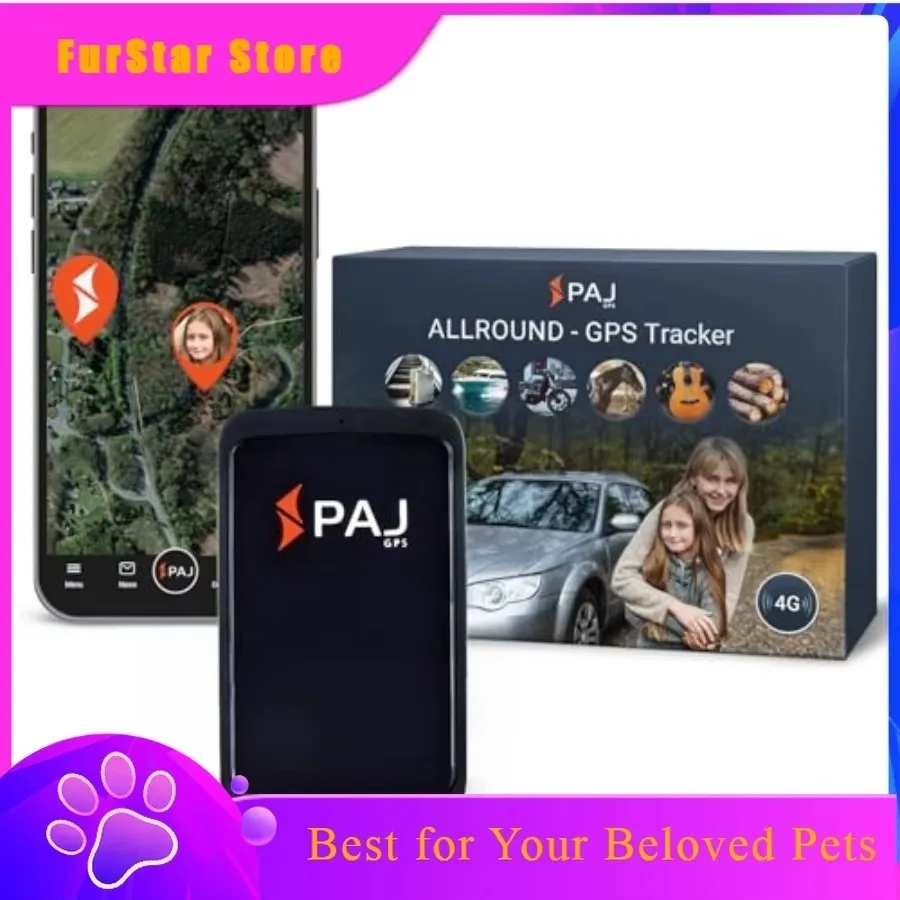 FurStarPAJ Allround Finder 4G Real-Time GPS Tracking For Cars Motorcycles Seniors With SOS Button Voice Messages And Up To 40-Da