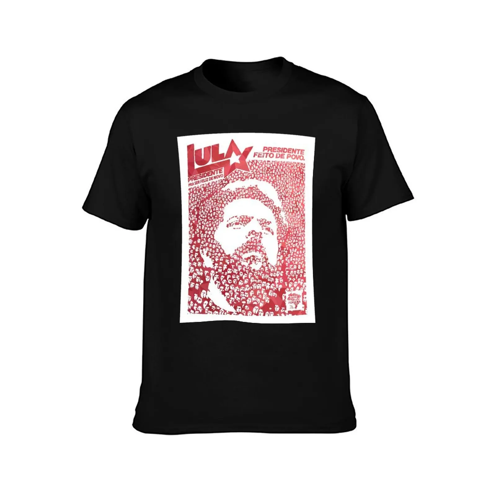 Lula President T-Shirt Summer Casual Cotton Tee Oversized Streetwear Tops Vintage Graphic Print Loose Fit Short Sleeve