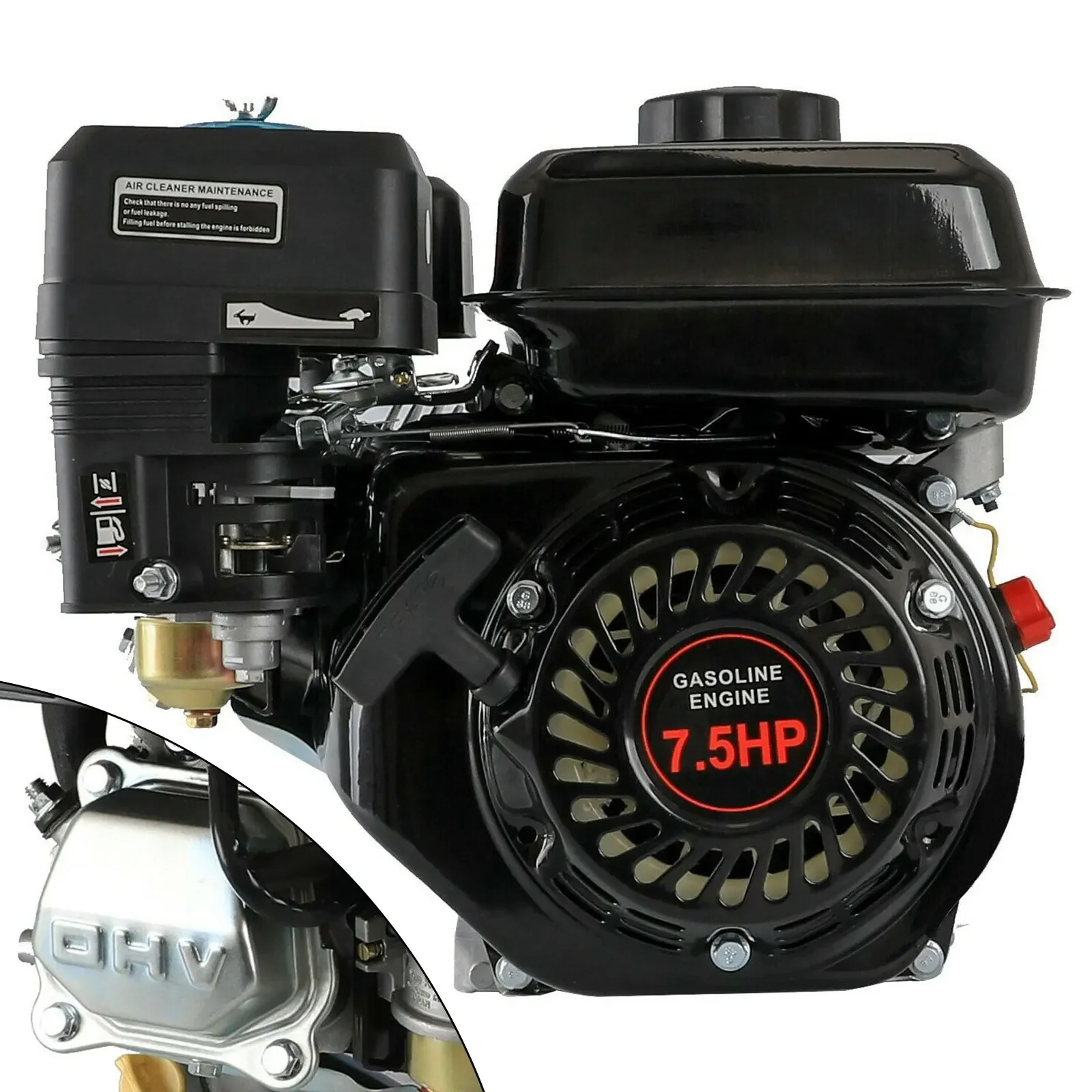 210cc 7.5HP Petrol Engine 4 Stroke Gasoline For Honda GX160 Air Cooled  Horizontal 168F Pullstart