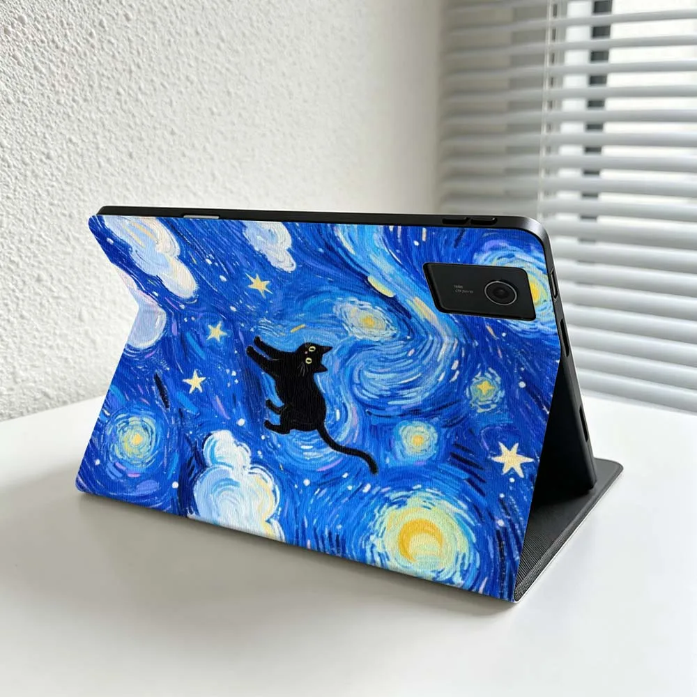 Minimalist Van Gogh Cat For Lenovo Xiaoxin Lenovo Tab Pad Pro Plus K11 P12 M10 Legion Y900 Soft Inch Tablet Case Cover - view 3