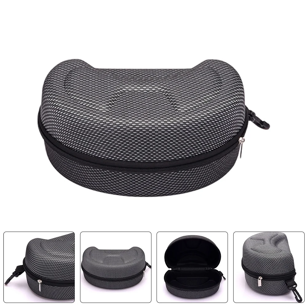 

3Pcs Motorcycle Goggles Cases Extra Large Hard Eyewear Cases Shockproof Zipper Sunglass Holder Organizer Glass Storage Box