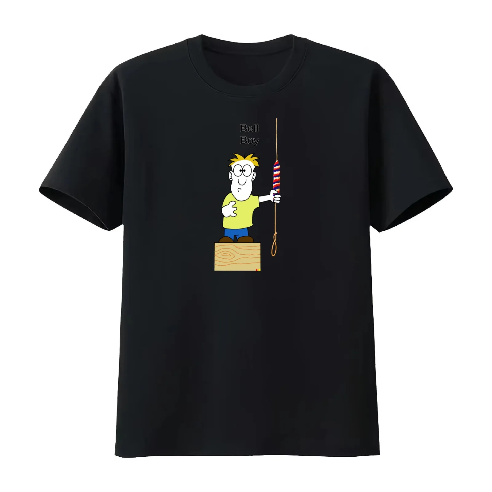 Bell Ringing Bell Boy T-Shirt Summer Casual Cotton Tee Oversized Streetwear Tops Vintage Graphic Print Unisex Men Women