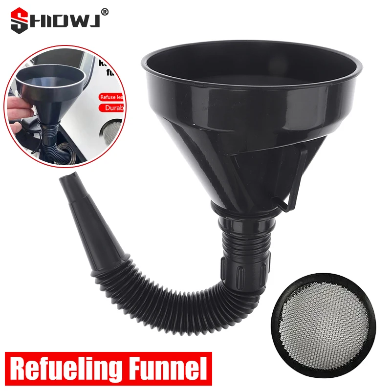 

2 In 1 Refueling Funnel With Strainer Can Spout For Oil Water Fuel Petrol Diesel Gasoline For Auto Car Motorcycle Bike Truck ATV