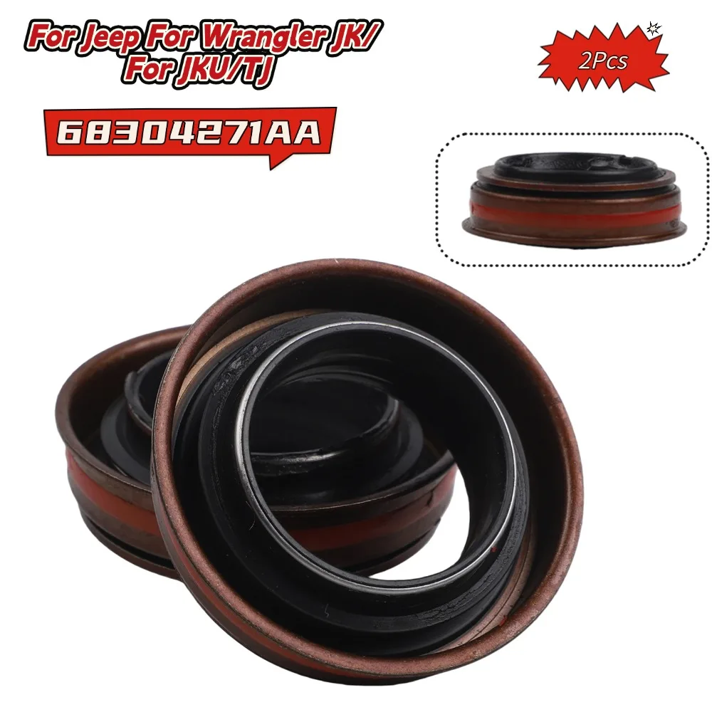 2Pcs Front Inner Axle Seal For Jeep For Wrangler JK/JKU/TJ 2013-2018 68304271AA Direct Replacement Car Accessoreis