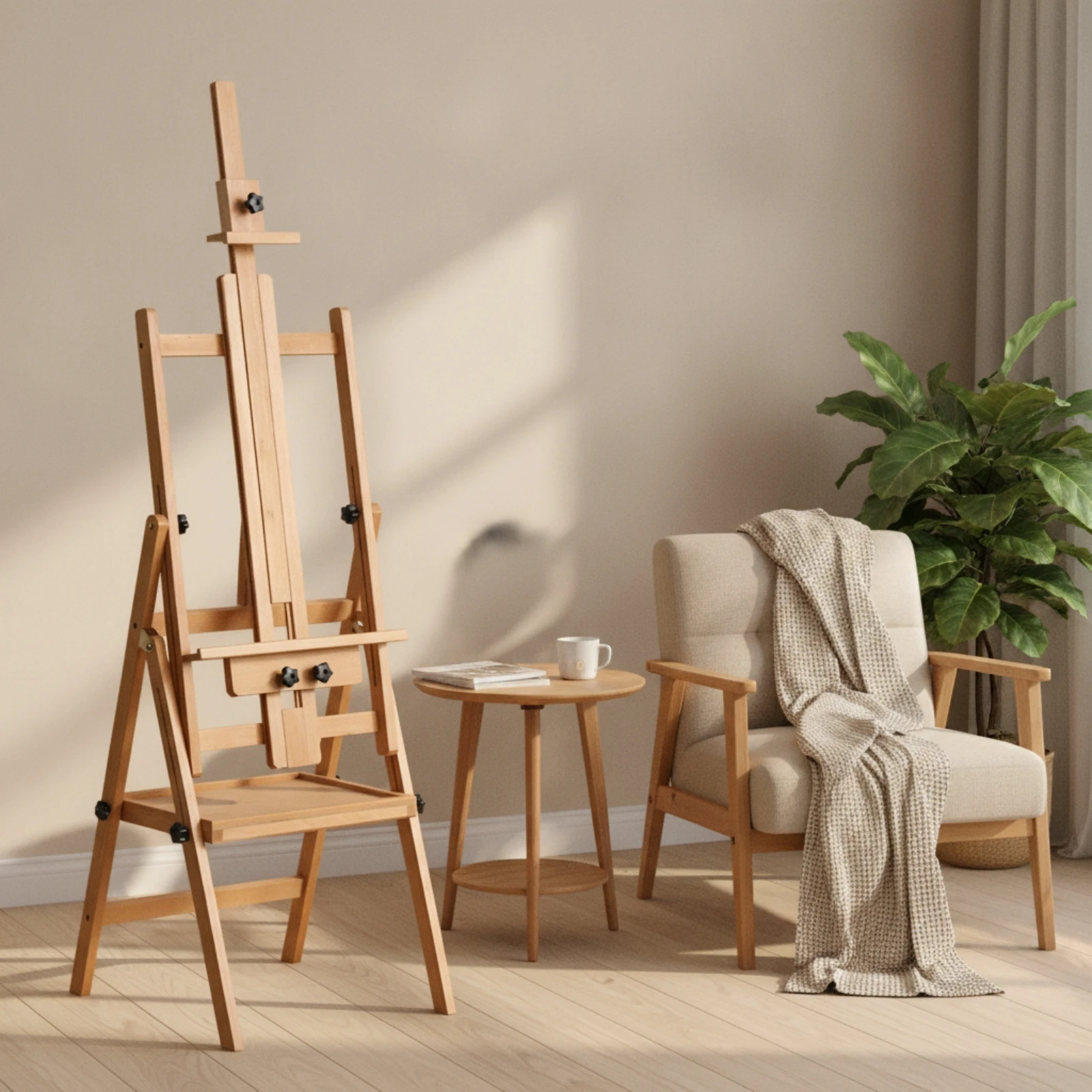 Adjustable Art Easel Portable Foldable Easel Sturdy Upright for Artists, Home, Classroom view 6