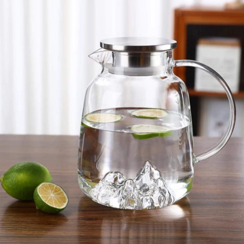 

High End Cold Kettle Household Transparent Heat-resistant Cold Kettle Large Capacity Glass Jug Cooling Water Pot Cold Brewed Pot