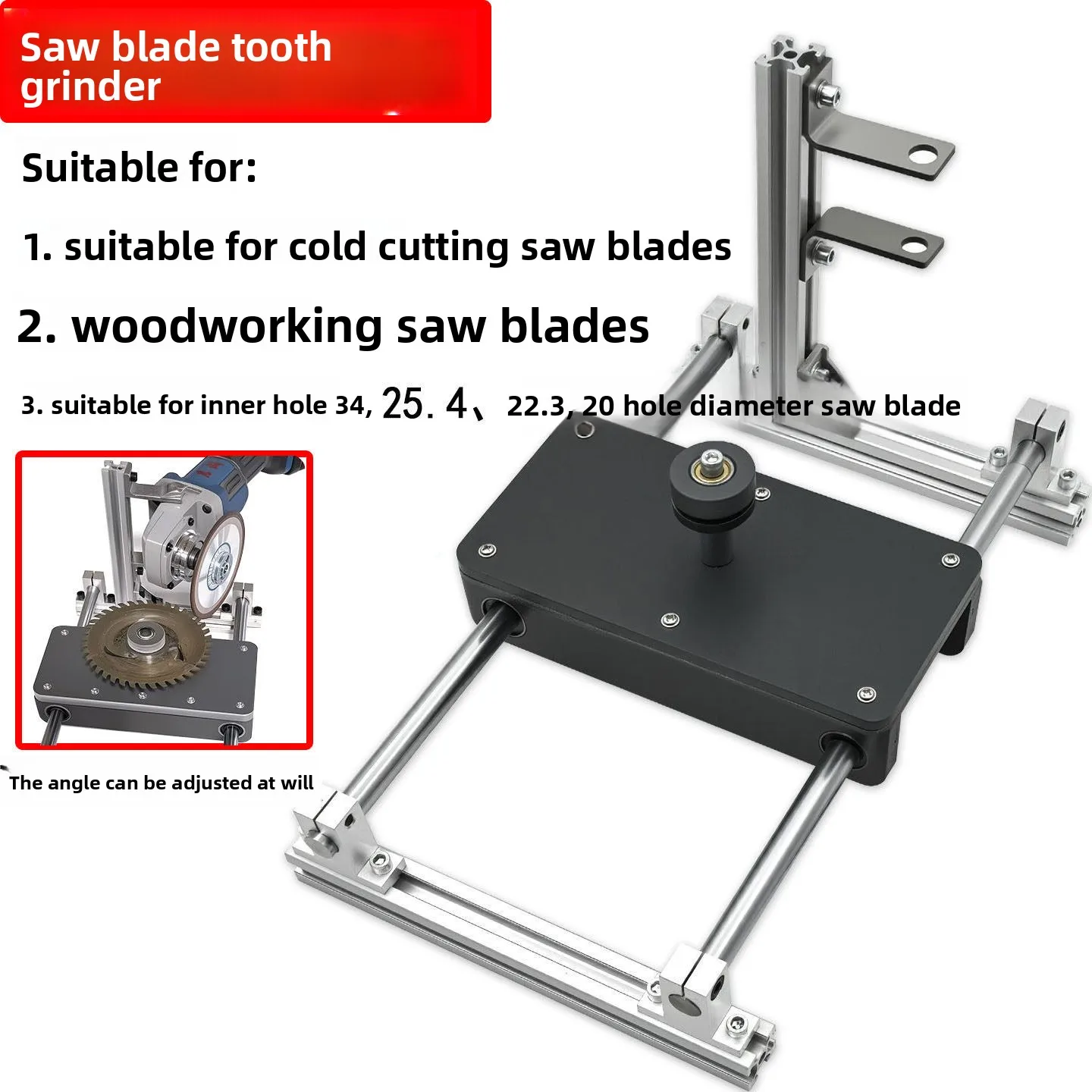 Saw Blade Sharpening Machine for Woodworking ATB Teeth Cold Cut Alloy Saw Blade Grinding Repair Tool