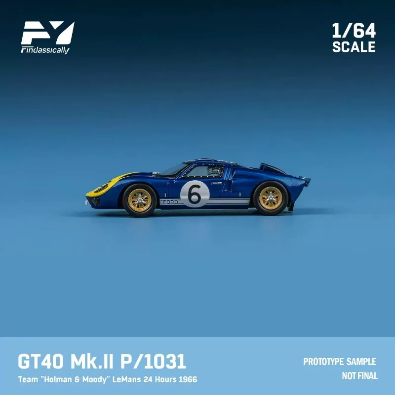 Findclassically Ford GT40 MK II Blue No 6 1:64 Scale High End Prime Diecast Alloy Simulation Car Model Collectible Perfect Gift