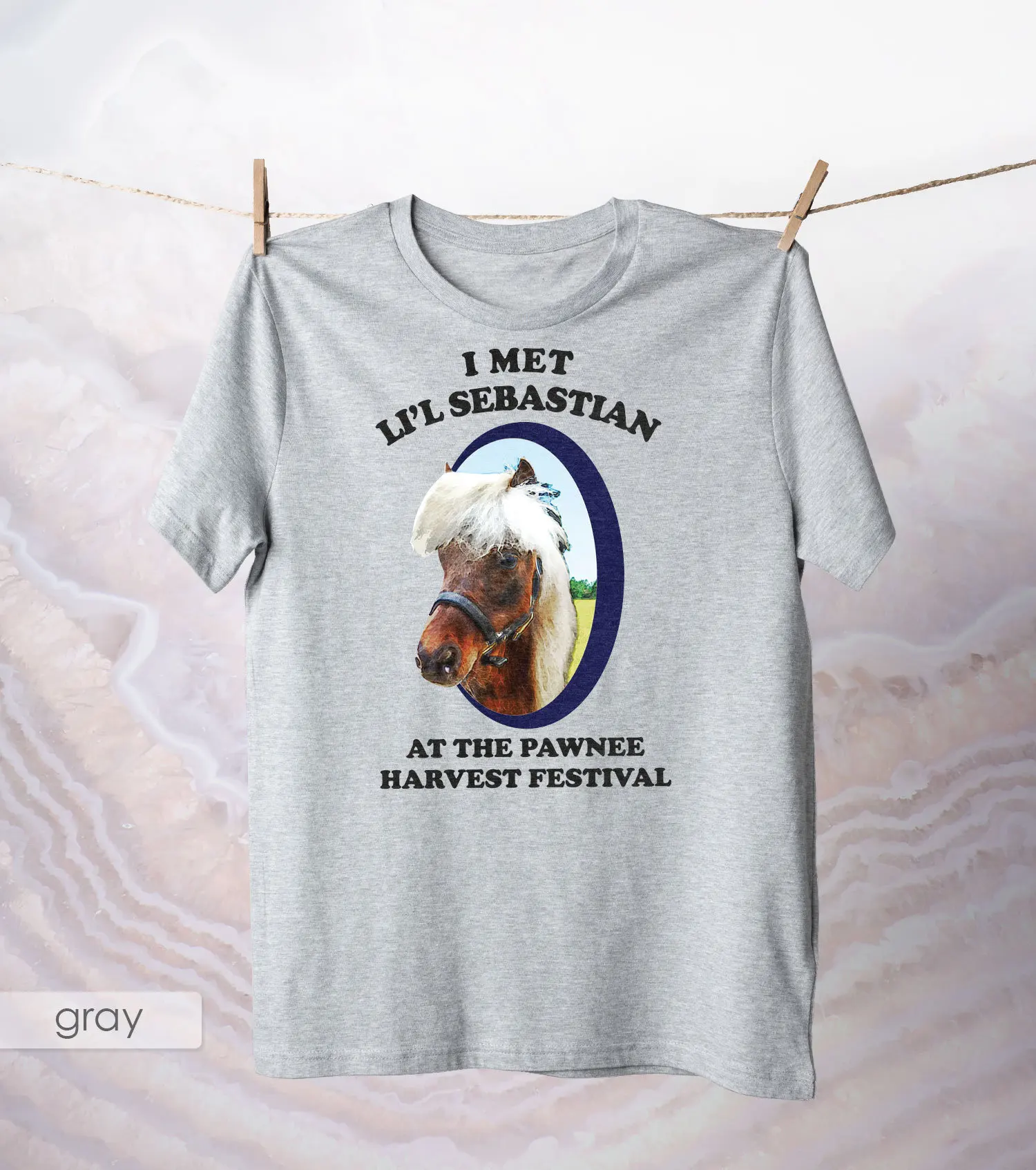 I Met Li'L Sebastian Harvest Festival T Shirt Funny Apparel Parks And Rec Tee Cotton Movie Geek Fan Tv Top