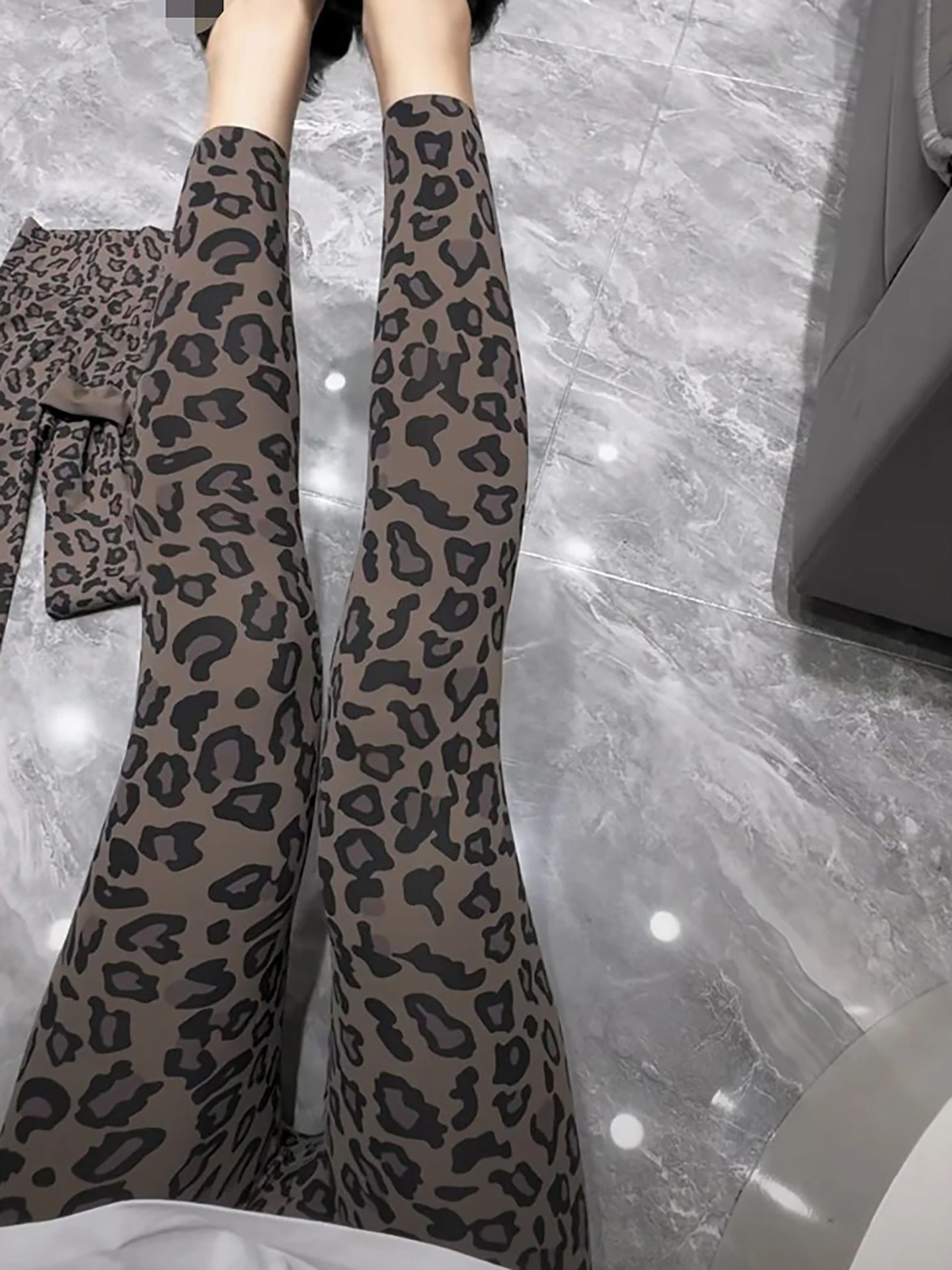 High Waist Yoga Pants Women's Tight Fit Autumn Winter New Sle plus Size Slimming Elastic Boting Pants Leopard Print