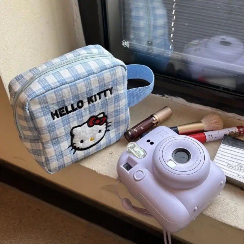 

Anime Sanrio Hello Kitty Coin Purse Cartoon Cosmetic Bag Kawaii Storage Bag Travel Portable Makeup Bag Handbag Satchel Gifts
