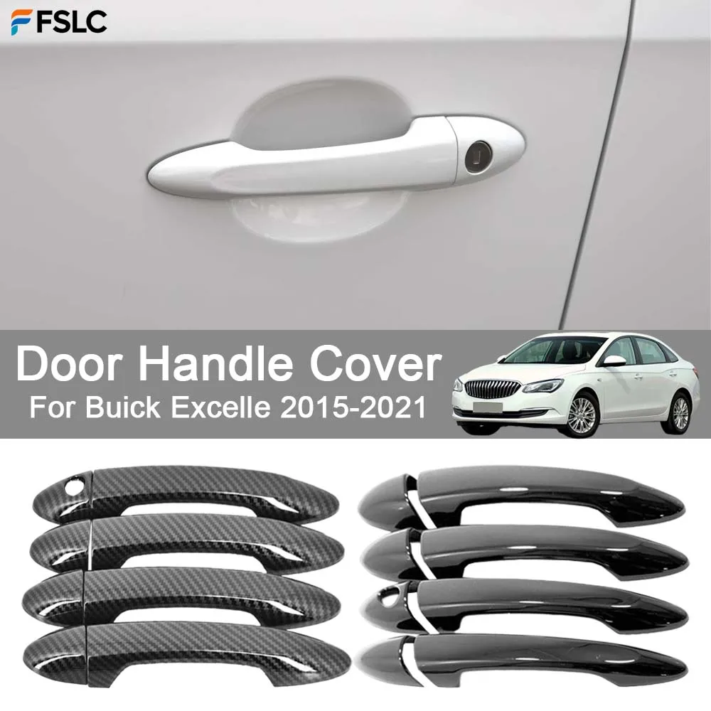 

Car Decoration Door Handle Cover For Buick Excelle 2015-2021 Carbon Fiber Black Cars Accessories Upgrade Modify A Car