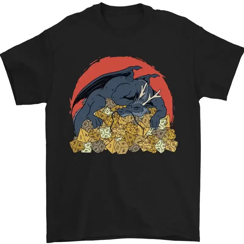 Rollenspiel Spiele Drachen RPG Würfel Lustig Herren T-Shirt 100% Baumwoll
