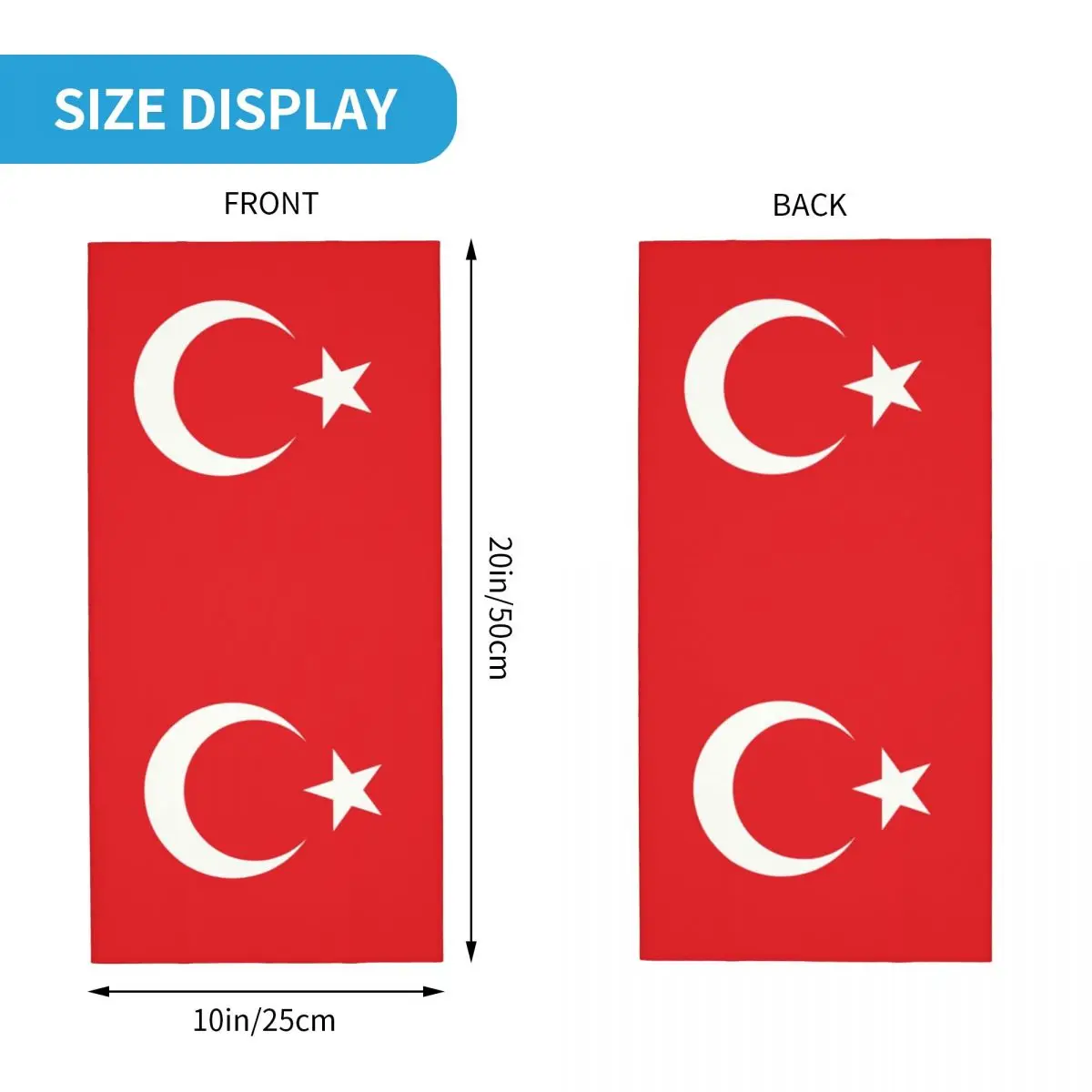 Flag Of Turkey Bandana Neck Warmer Men Women Winter Hiking Ski Scarf Gaiter Patriotism Face Cover