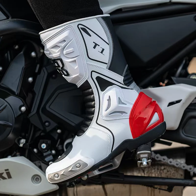 

Motorcycle Boots Men Racing Shoes Professional Motorcycle Boots Racing Off-road Shoes Non-slip Anti-Fall Motorcycle Shoes