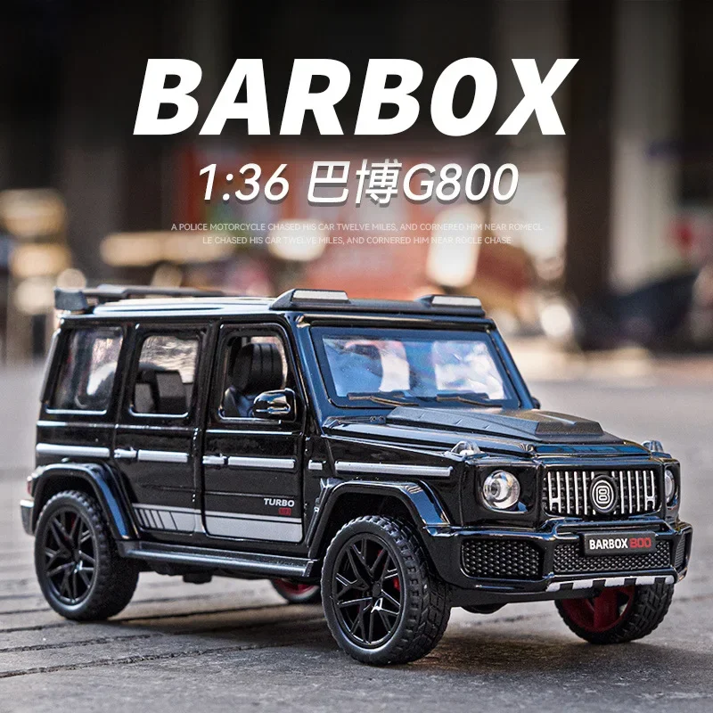 1:36 Mercedes Benz BRABUS G800 High Simulation Diecast Metal Alloy Model car Sound Light Pull Back Collection Kids Toy Gift