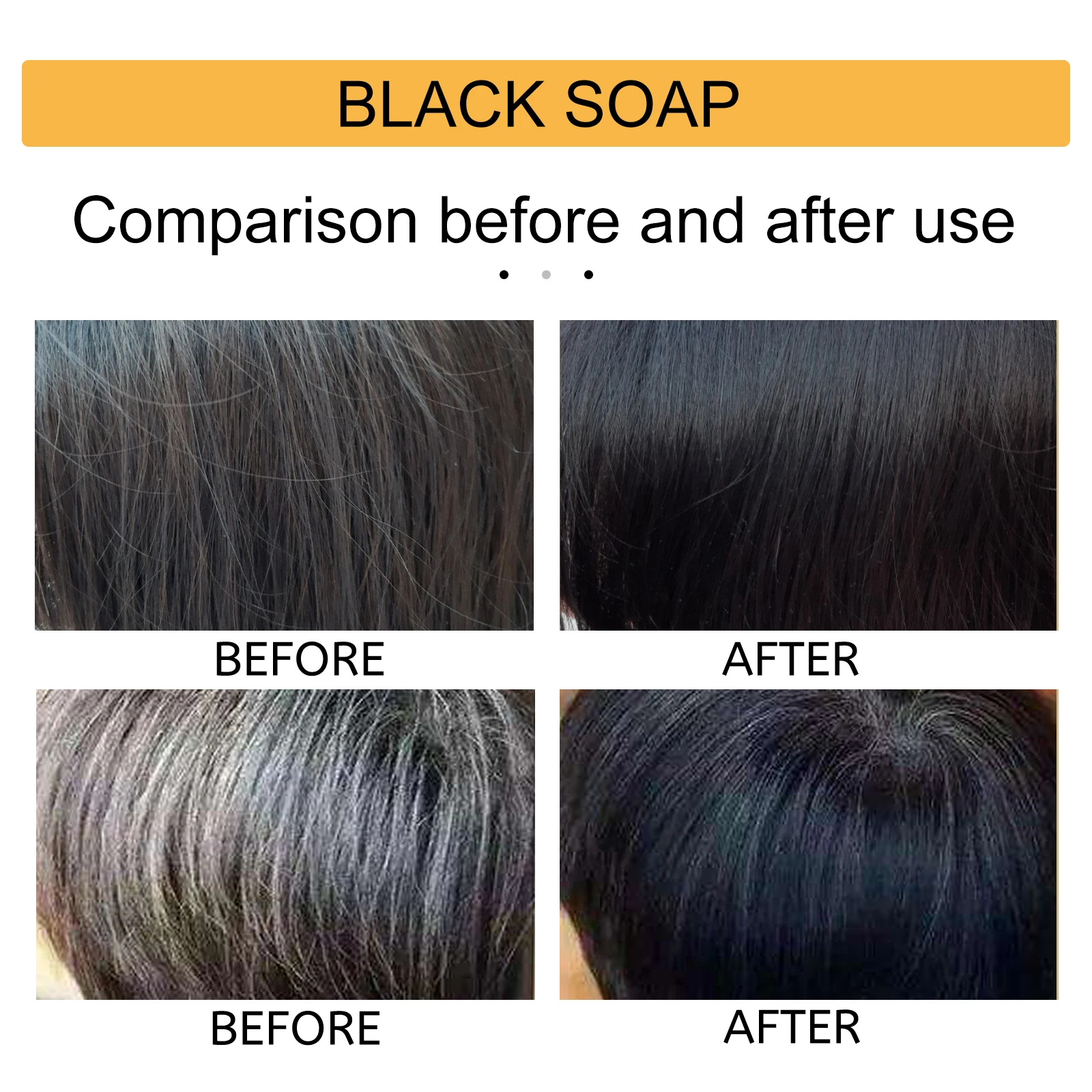 Hair Shampoo Soap Polygonum Multiflorum Black Soap White Hair Repair Scalp Care Nourishing Anti Dandruff Darkening Shampoo Bar view 5