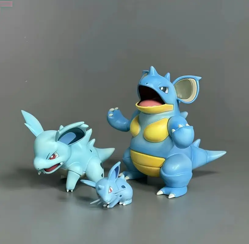 البوكيمون 3 قطعة Bkm Nidoqueen أنيمي الشكل دمية لعبة Nidorina Nidoran مجموعة تطورية عمل تمثال نموذج حلية الأولاد الهدايا