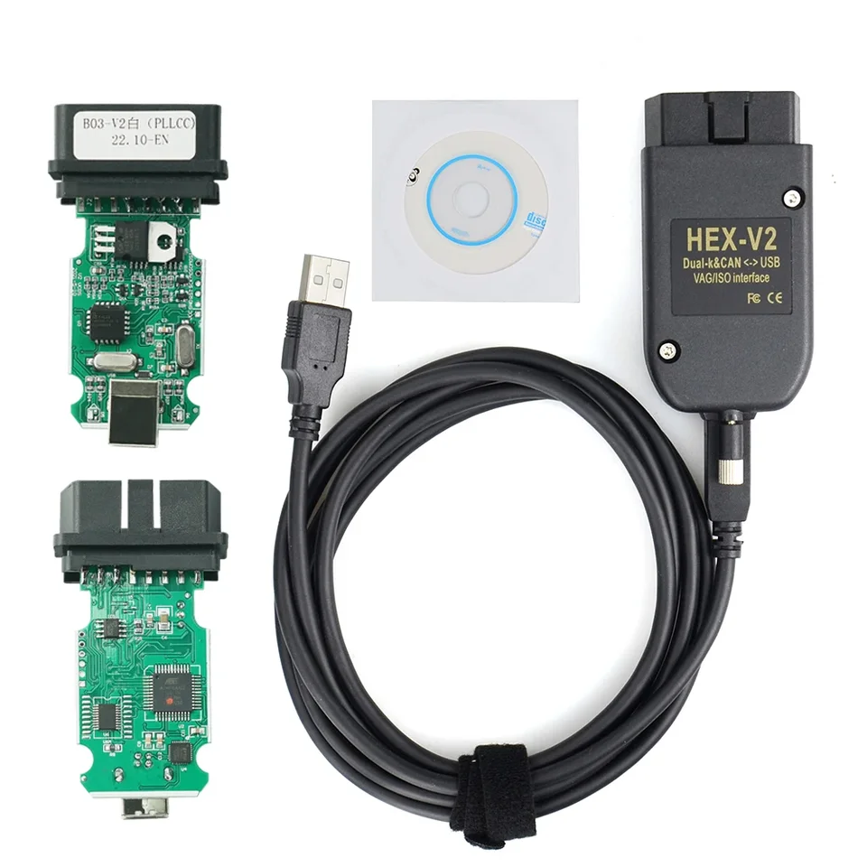 High Quality PLCC HEX V2 VAG Dual K & Can USB Interface Whiteboard