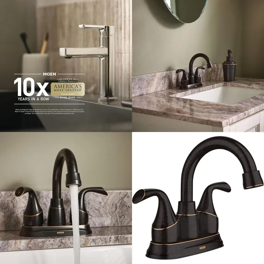 

Mediterranean Style Bronze Idora 84115BRB Two-Handle Centerset Faucet with Drain Kit