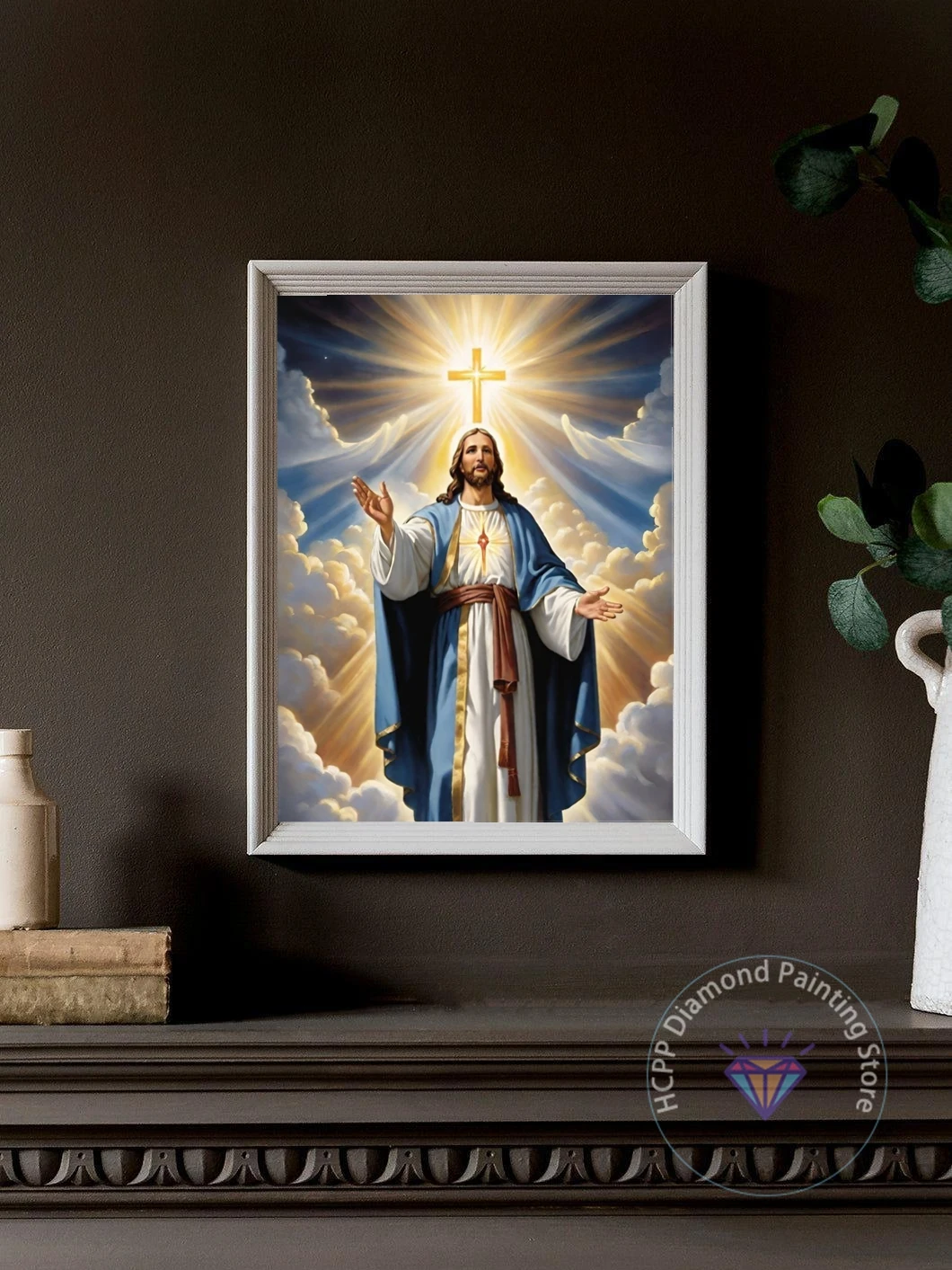 Jesus Christ Cross Diamond Painting Kit 5D DIY Diamond Embroidery Cross Stitch Handmade Art Gift Crafts Home Decor Gift