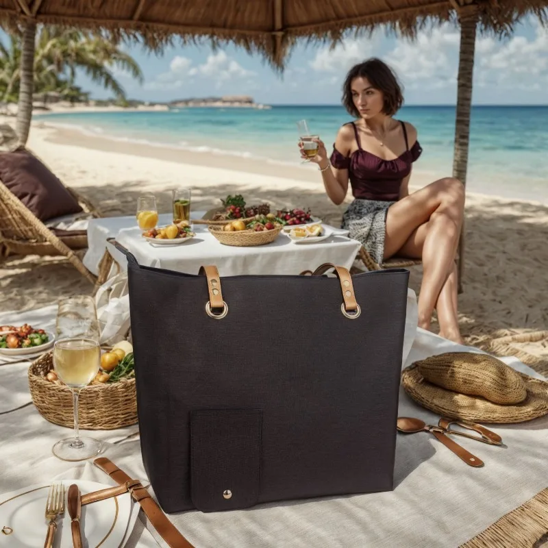 

Beach Portable Red Wine Cooler Bag Outdoor Camping Waterproof Beverage Cooling Handbag Travel Picnic Camping Equipment