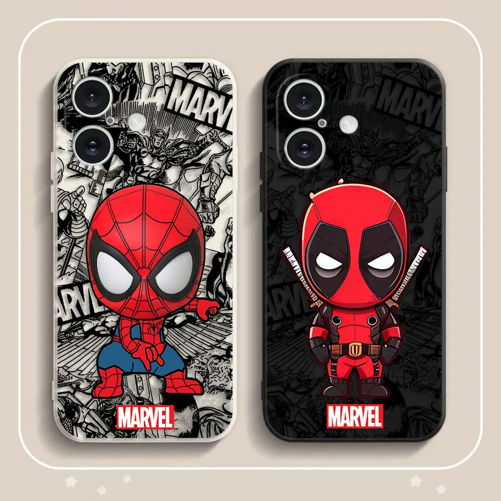 

Iron Man SpiderMan Deadpool Custom Photo Phone Case For iphone Apple 16 16E 15 14 13 12 11 X XS XR 8 7 PRO MAX PLUS 5G TPU Case