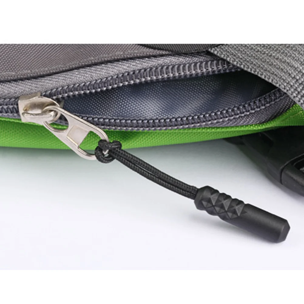 

20Pcs Black Plastic Zipper Pullers Durable Cylinder Head Replacement for Jackets Bags Luggage Backpack Clothes Repair Pull Tabs