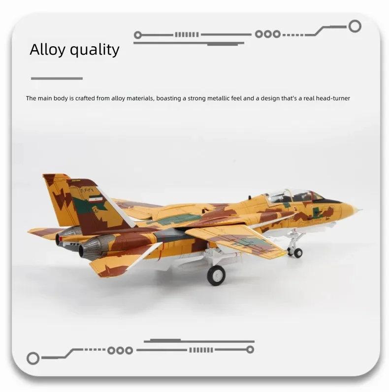1:72 Scale Iran Air Force F14 Aircraft Model Simulation Fighter Alloy Airplane Diecast For Military Model Souvenir Display Gifts