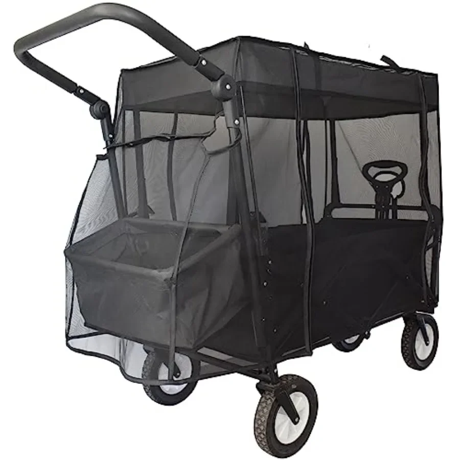 

Mosquito Net for Wagon Universal Bug Net Cover for Collapsible Beach Folding Utility Grocery Push Pull Stroller Wagon Cart Acce