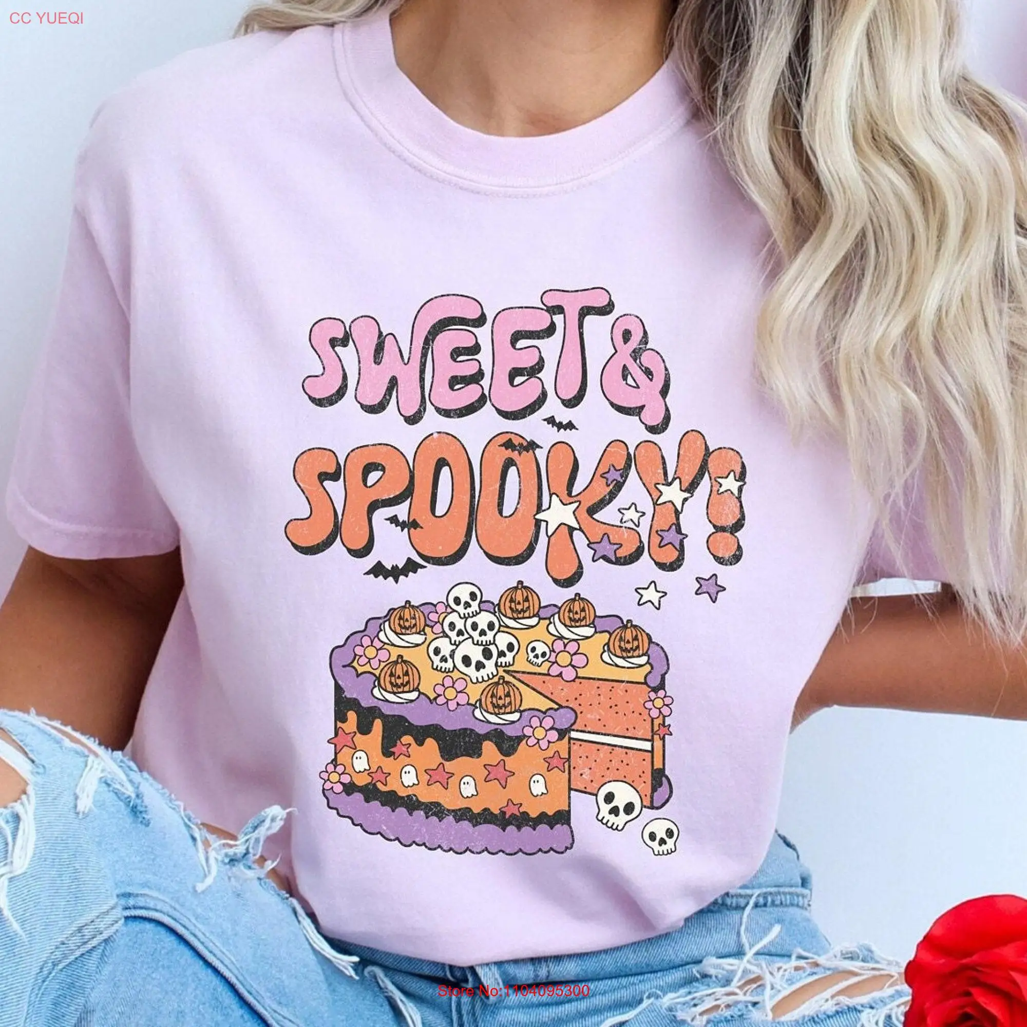 Creepy Cute Spooky T Shirt Pastel Halloween Comfort Colors BaT Kawaii Clothes Goth Clothing Harajuku Witchy Stuff