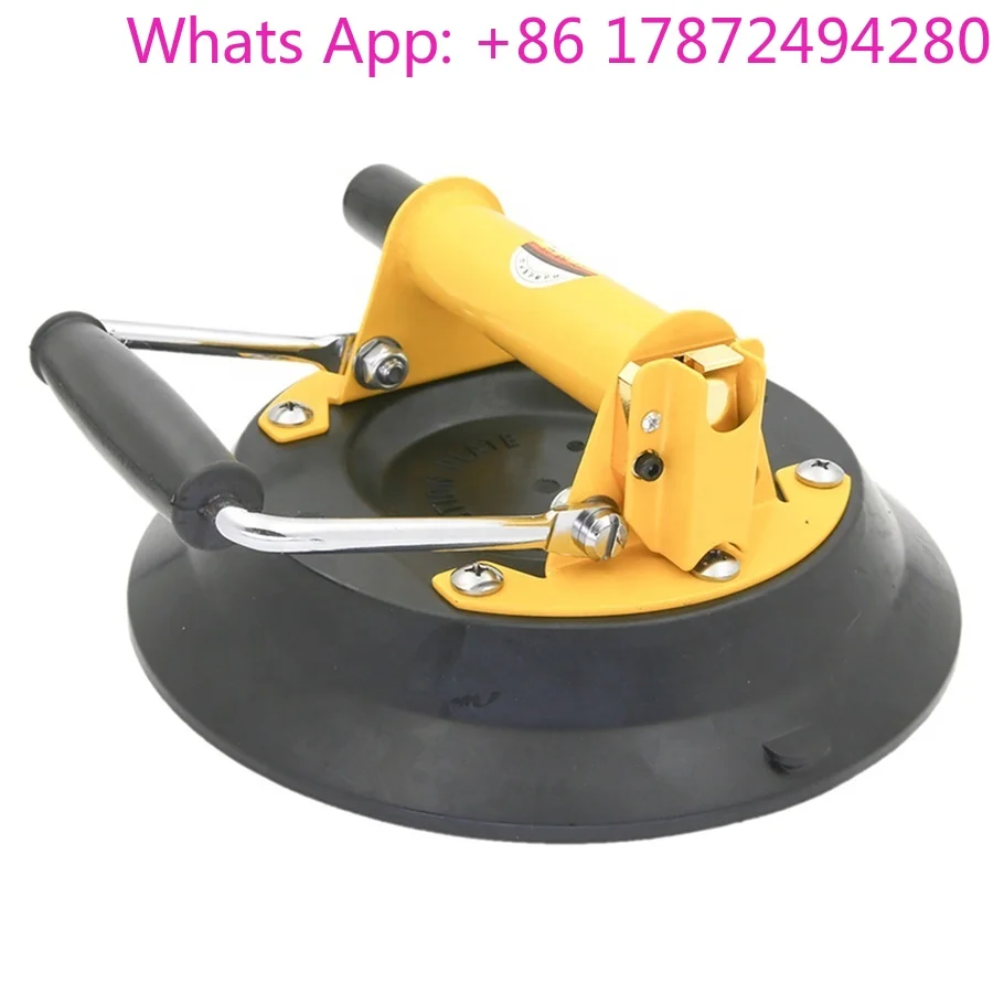 Powerful Handle Double Vacuum Suction Stone Tool Sucker for Lifting Marble Granite Glass Cup Rubber Sucker