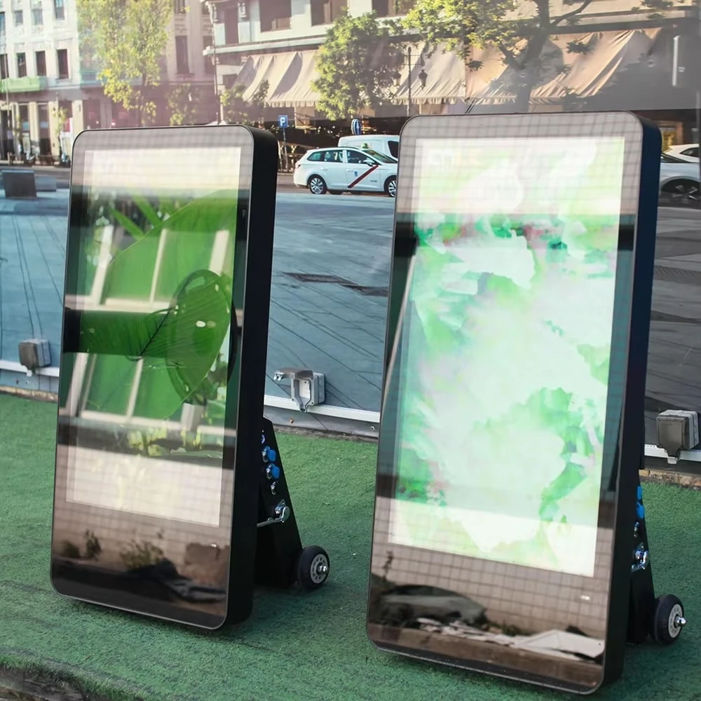 Menu Board Kiosk Restaurant 4k TV Smart Portable LCD A Board Digital Signage Battery Powered