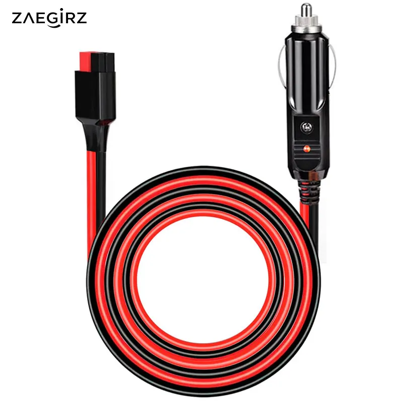 

2m/6.5FT Car Cigarette Lighter Extension Cable 15A Fuse Battery Charger Adapter 45A Connector Compatible with Anderson Powerpole