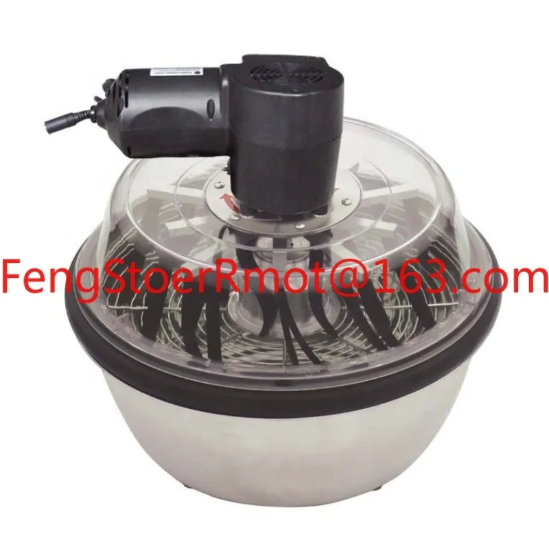 

14 Inch Hydroponic Stainless Steel Base and clear Lid Electric Motor and Manual Hand Spin Plant Bud Leaf Bowl Trimmer