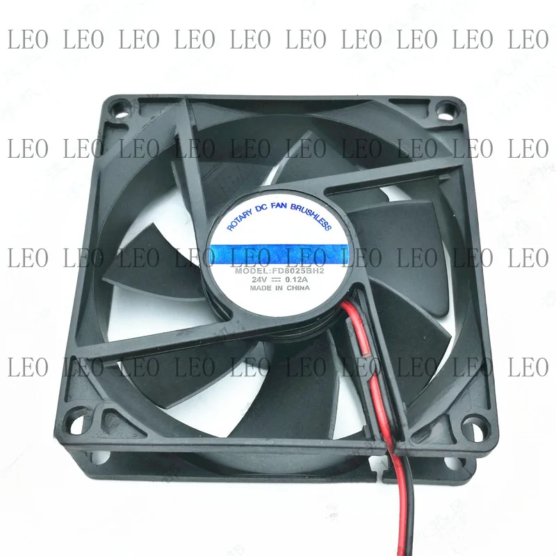 M For FAN-COOLING FD8025BH2 DC24V 0.12A 2-Wire Dual Ball Inverter Cooling Fan
