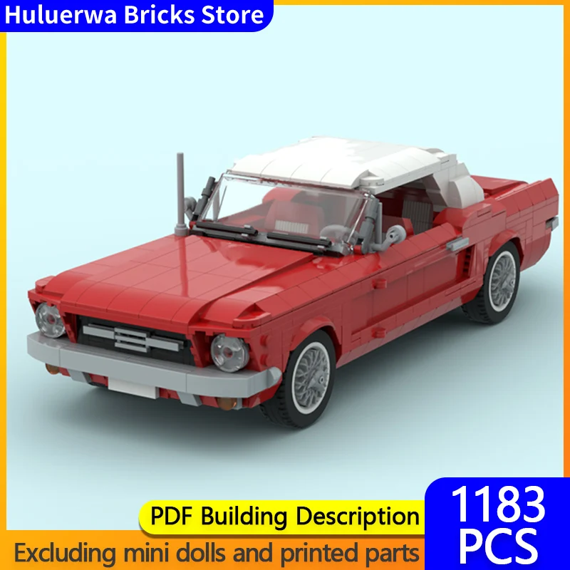 

Speed Hypercar Model MOC Building Bricks Mustang Convertible Car Modular Technology Gifts Holiday Assemble Children Toys Suit