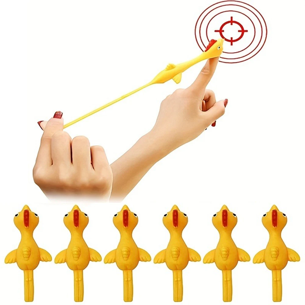 

Fun Sling Shot Chicken Finger Catapult Game For Kids Birthday Party Favor Gift Playful Elongated Ejection Flying Prank Toys Vent