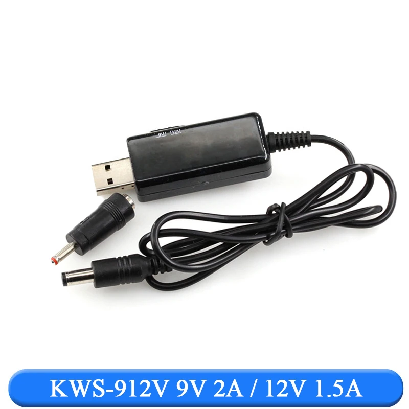 USB Boost Converter DC 5V to 9V 12V USB Step-up Converter Cable + 3.5x1.35mm Connecter For Power Supply/Charger/Power Converter