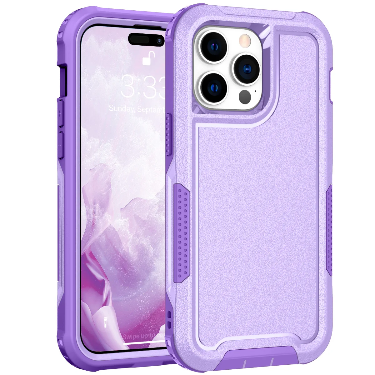 Hybrid Armor Shockproof Phone Case For iPhone 11 12 13 14 15 Pro Max XR 8 7 Plus SE 2022 Non-slip TPU Frame Plastic Back Cover