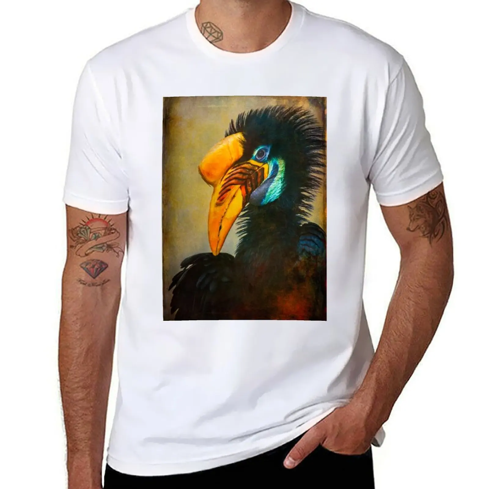 Finer Feathered Friends: Red-knobbed Hornbill T-Shirt essential t shirt t shirts for man graphic tees T-Shirt