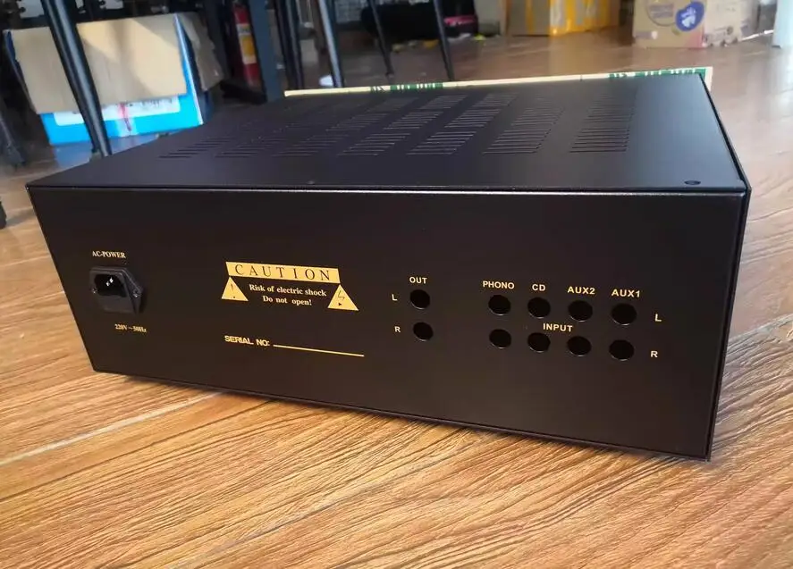 Imagem -03 - Luxo mc mm Phono Preamplifier Faça Você Mesmo Chassis Febre Shed Machine Faça Você Mesmo Box Preamp Enclosure W430xh160xd350 mm Novo