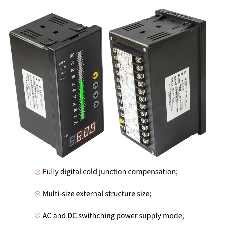 Tank Water Level Controller 4 Relays 4-20mA RS485 Output AC220V DC24V Power Automatic Digital Display Liquid Level Indicator