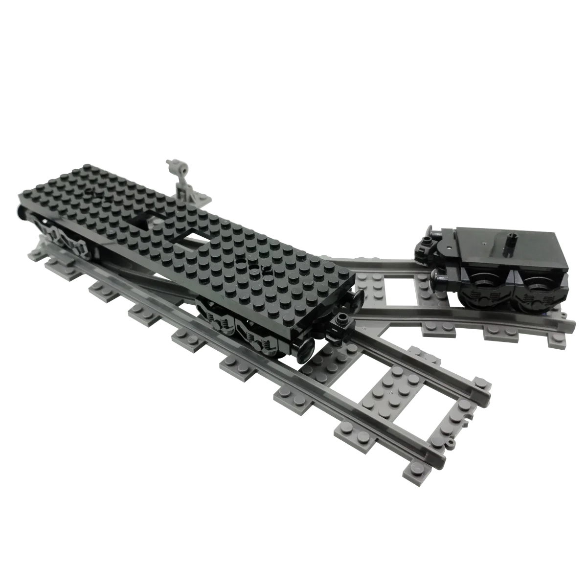 RC Track Switching Device DIY Free Assembly Train Tracks MOC Building Bocks Left Right Bifurcation Tracks  Toys