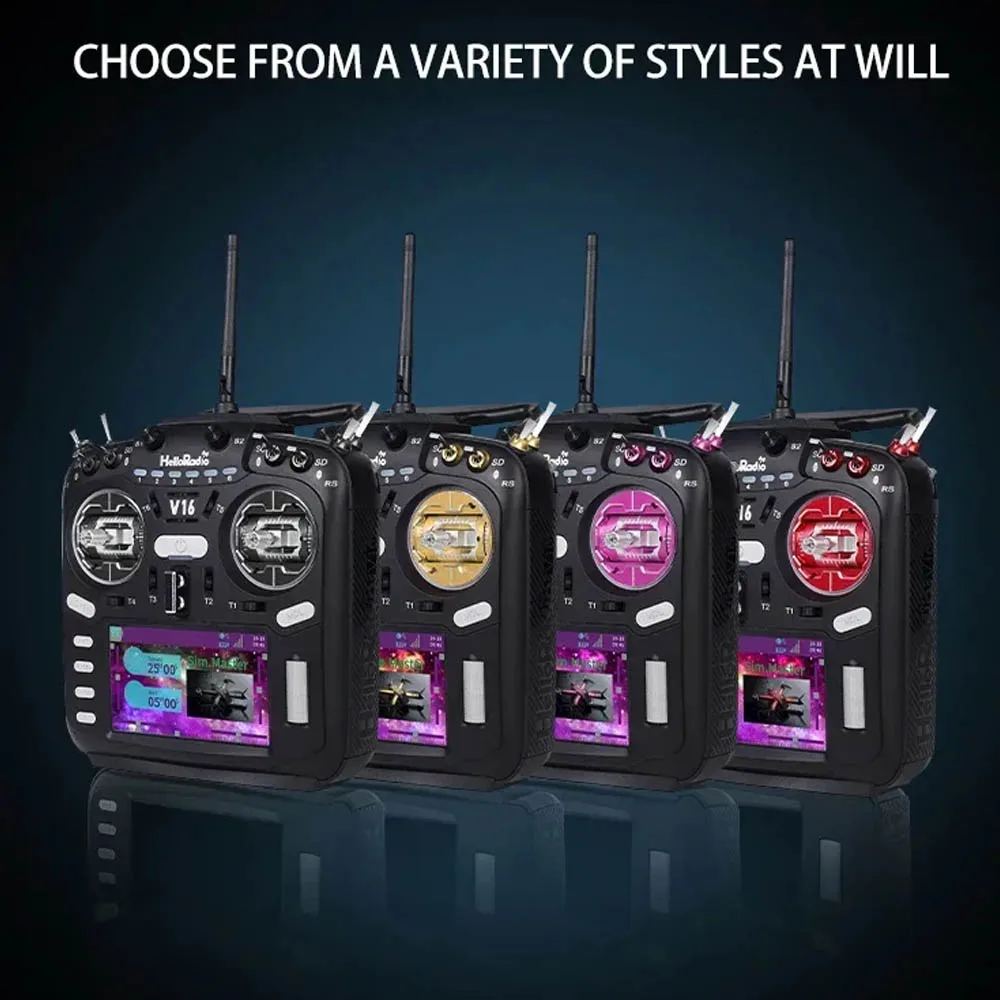 HelloRadio V16 PRO MAX ELRS 4in1 Zender 2.4GHz Linkshandig gaspedaal voor FPV Racing Drones Vliegtuigen Vliegtuigen RC Controller