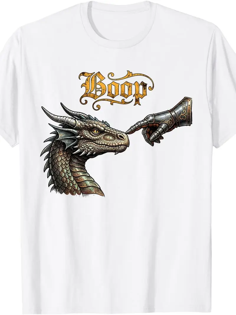 [Funny Ren Faire Tee] Boop Medieval Knight Dragon Meme Funny Ren Faire Men Women T-Shirt Tee Shirts