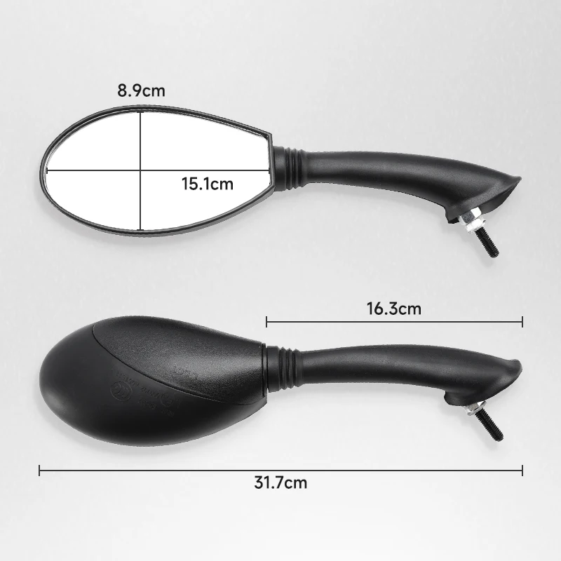 Topteng Black Mirrors Rearview Mirror For Vespa ET4 50 125 150 4T ET2 50 2T 1998-2005